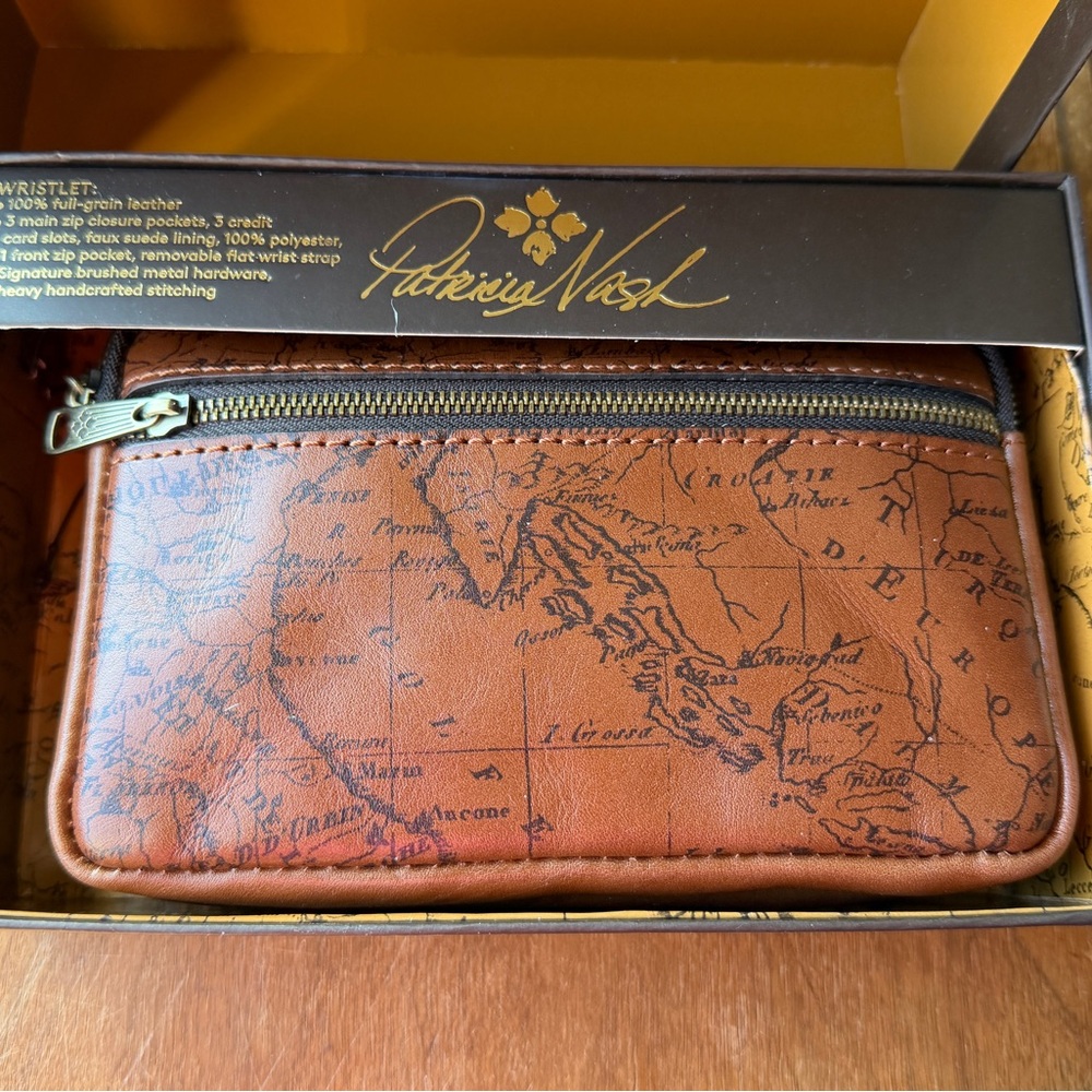 Patricia Nash Tan Leather Wristlet